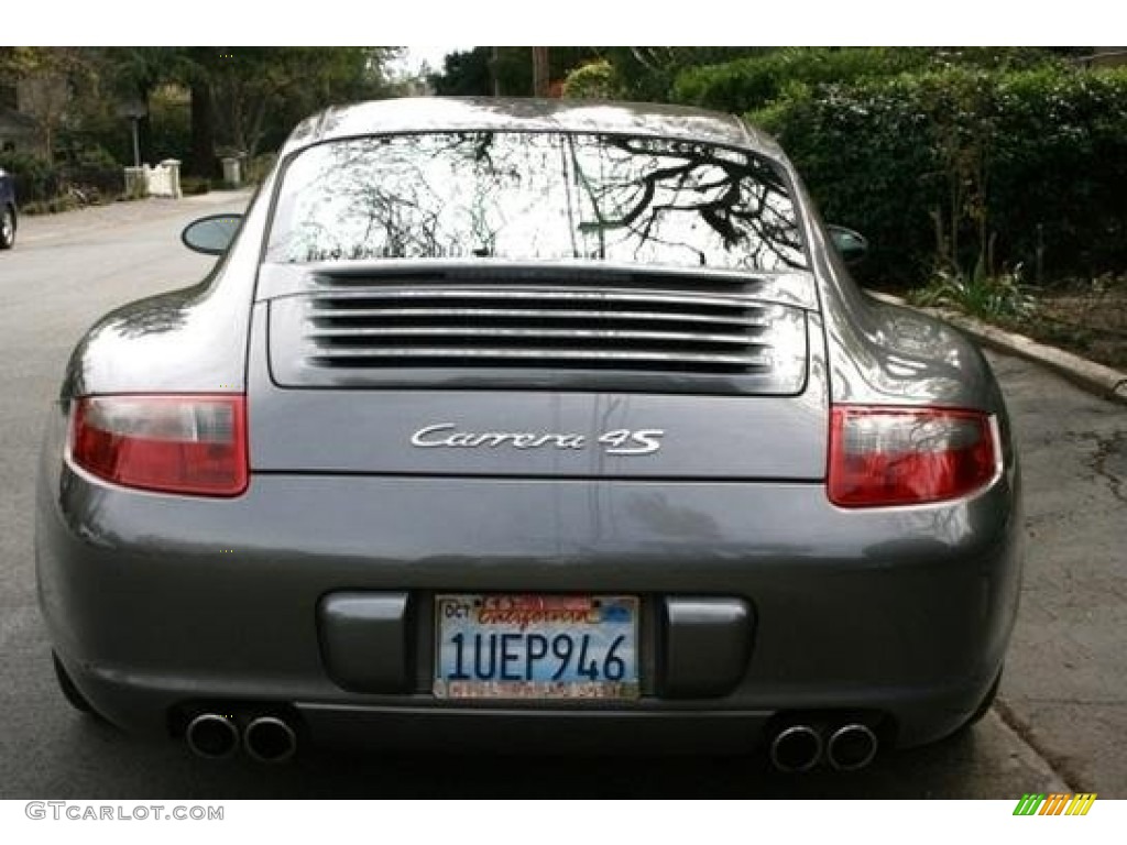 2007 911 Carrera 4S Coupe - Atlas Grey Metallic / Black photo #3