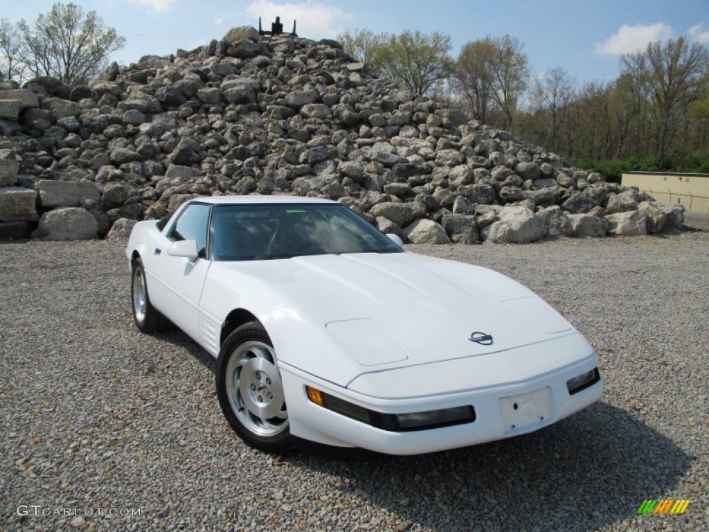 Arctic White Chevrolet Corvette