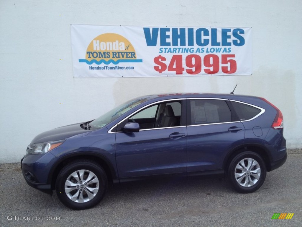 2012 CR-V EX 4WD - Twilight Blue Metallic / Gray photo #5