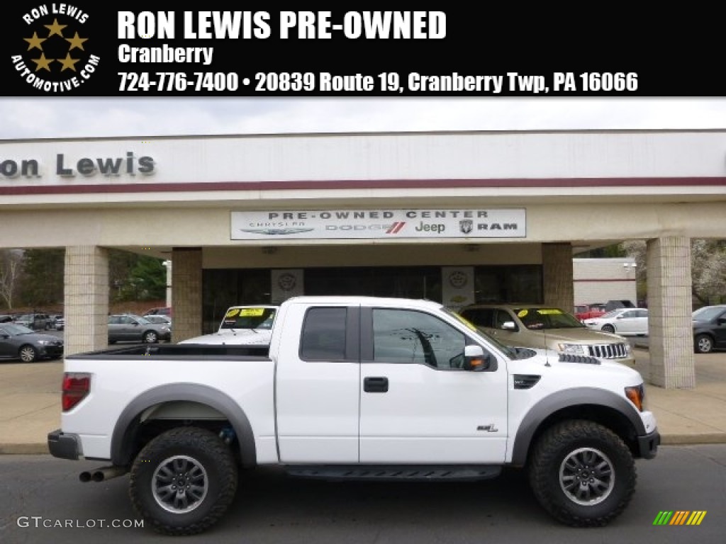 2011 F150 SVT Raptor SuperCab 4x4 - Oxford White / Raptor Black photo #1