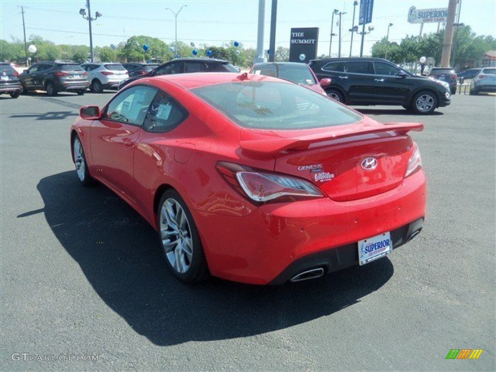2014 Genesis Coupe 3.8L Ultimate - Tsukuba Red / Ultimate Black Leather photo #4