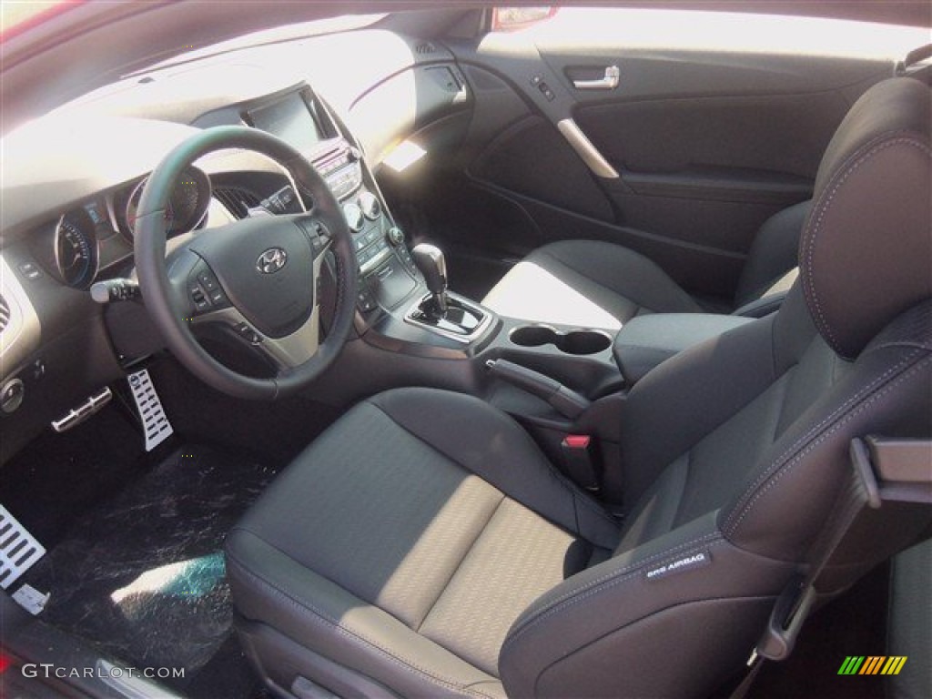 Ultimate Black Leather Interior 2014 Hyundai Genesis Coupe 3.8L Ultimate Photo #92884796