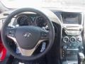 2014 Hyundai Genesis Coupe Ultimate Black Leather Interior Steering Wheel Photo