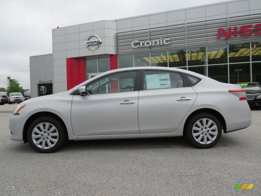 2014 Sentra S - Brilliant Silver / Charcoal photo #2