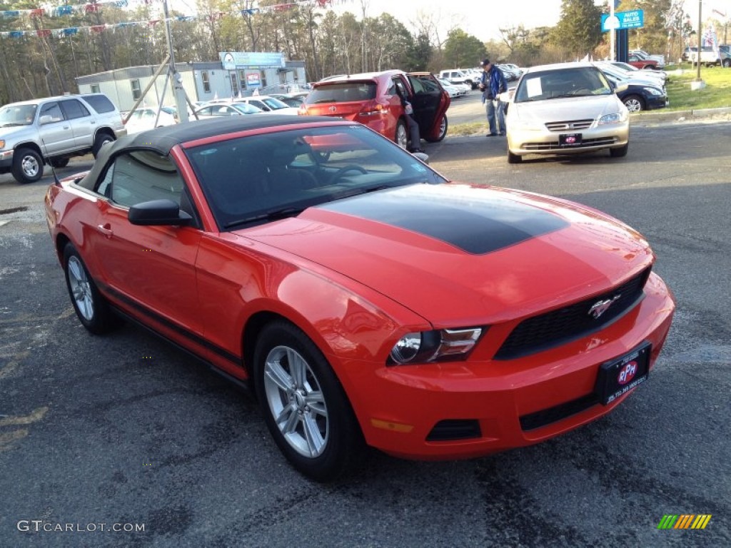 2012 Mustang V6 Convertible - Race Red / Charcoal Black photo #5