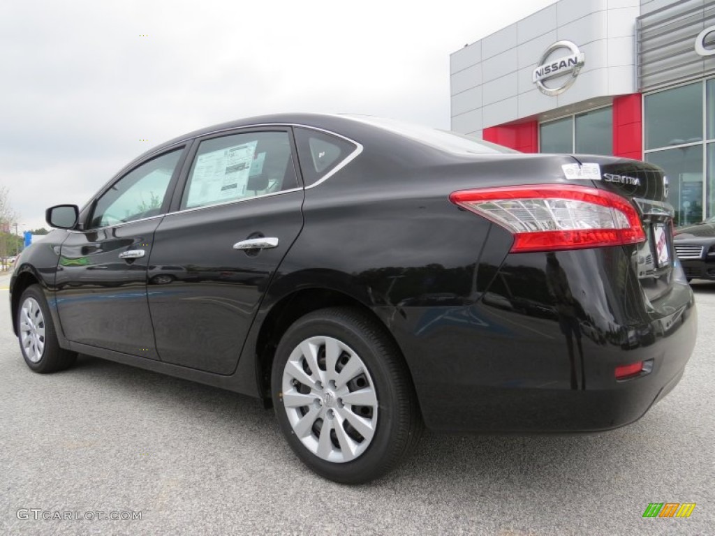 2014 Sentra SV - Super Black / Charcoal photo #3