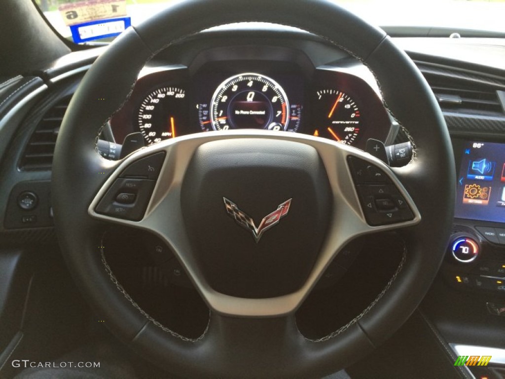 2014 Chevrolet Corvette Stingray Coupe Z51 Jet Black Steering Wheel Photo #92893166