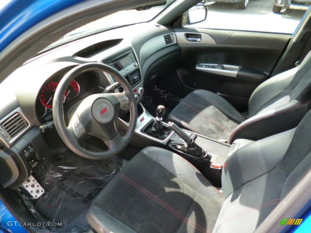 Black Alcantara/Carbon Black Leather Interior 2010 Subaru Impreza WRX Wagon Photo #92895923