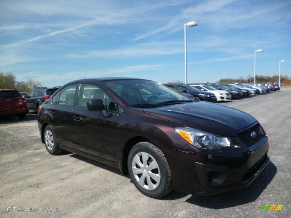 2012 Impreza 2.0i 4 Door - Deep Cherry Red Pearl / Ivory photo #1