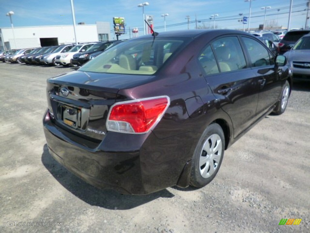 2012 Impreza 2.0i 4 Door - Deep Cherry Red Pearl / Ivory photo #11