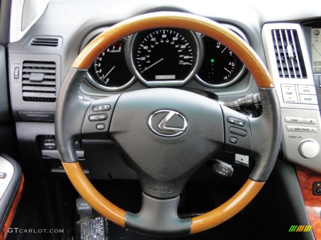 2008 Lexus RX 350 Black Steering Wheel Photo #92898701