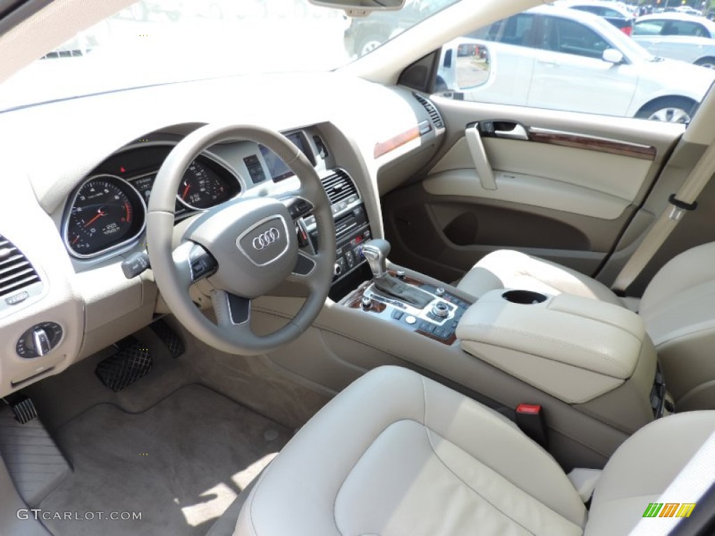 Cardamom Beige Interior 2014 Audi Q7 3.0 TFSI quattro Photo #92901314