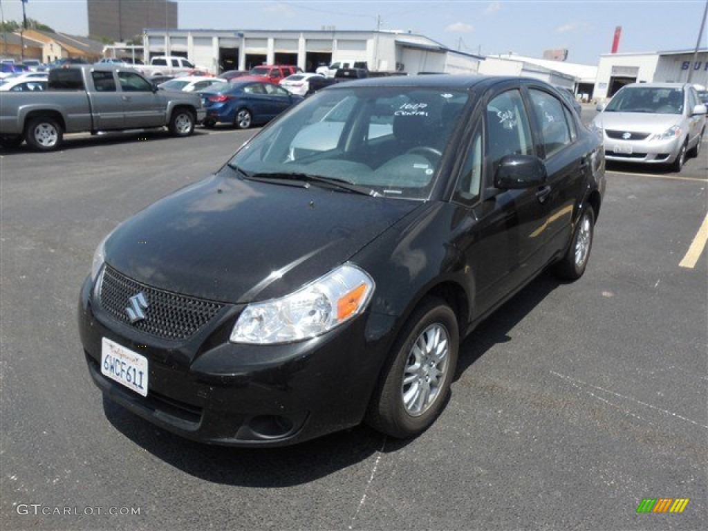 2013 SX4 Sedan LE Popular Package - Super Black Metallic / Black photo #1