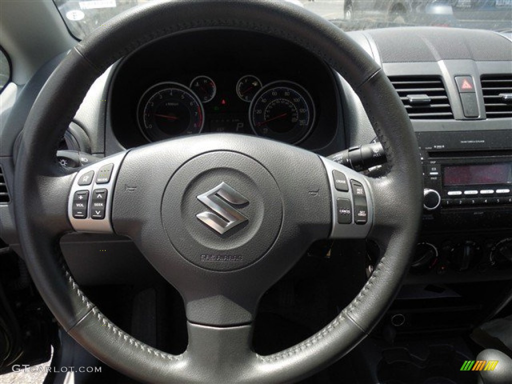 2013 Suzuki SX4 Sedan LE Popular Package Black Steering Wheel Photo #92905562