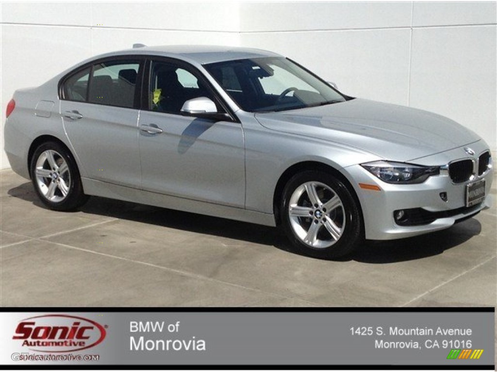 2014 3 Series 328i Sedan - Glacier Silver Metallic / Black photo #1