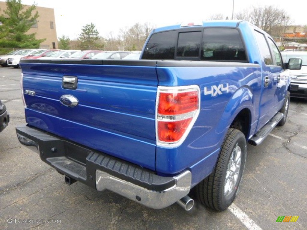 2014 F150 XLT SuperCrew 4x4 - Blue Flame / Steel Grey photo #2