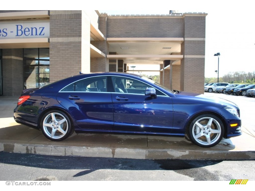 designo Mystic Blue 2014 Mercedes-Benz CLS 550 4Matic Coupe Exterior Photo #92914949