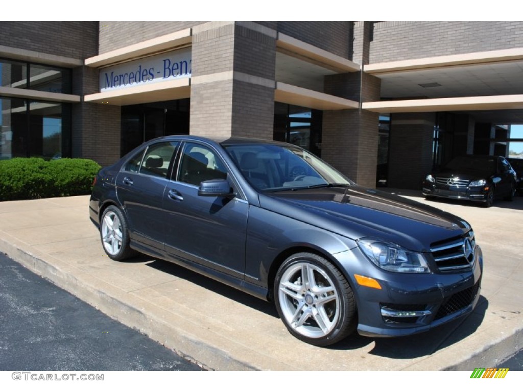 2014 C 300 4Matic Sport - Steel Grey Metallic / Almond/Mocha photo #1