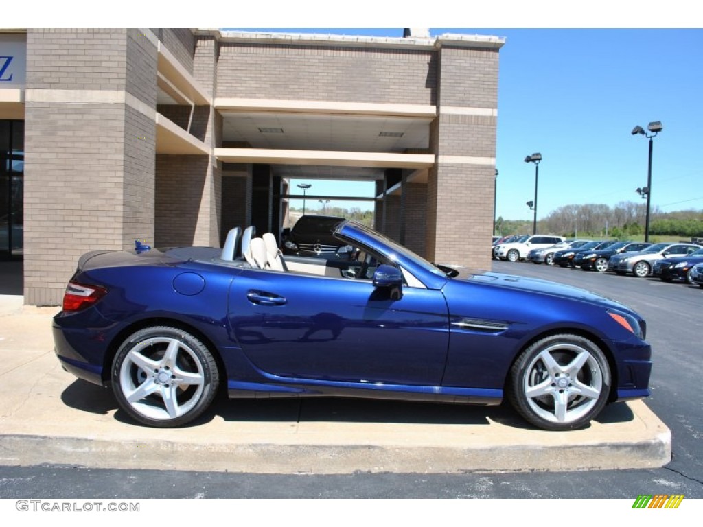 designo Mystic Blue 2014 Mercedes-Benz SLK 250 Roadster Exterior Photo #92915039
