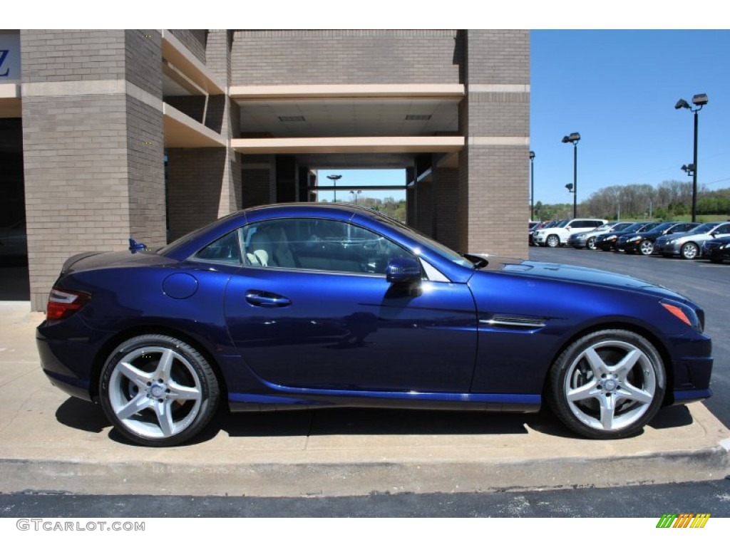 2014 SLK 250 Roadster - designo Mystic Blue / Sahara Beige photo #7