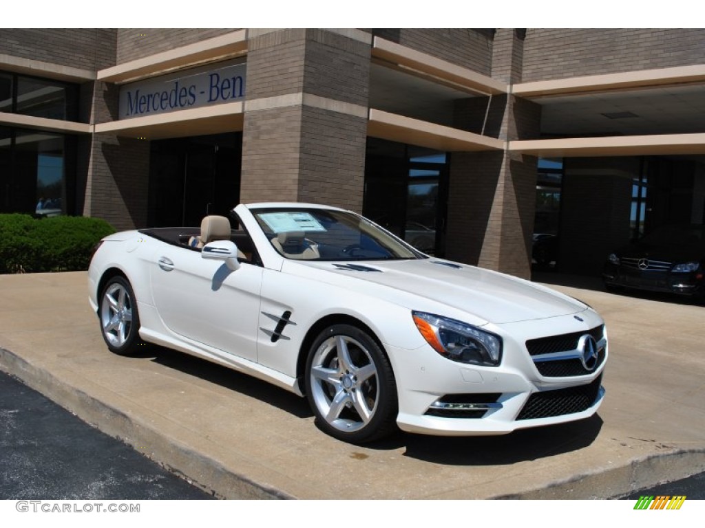 2014 SL 550 Roadster - Diamond White Metallic / Beige/Brown photo #1