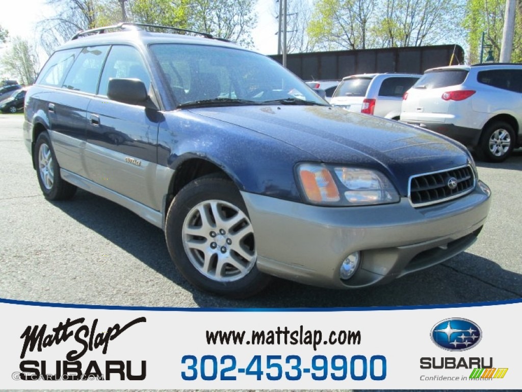 2003 Outback Wagon - Mystic Blue Pearl / Gray photo #1