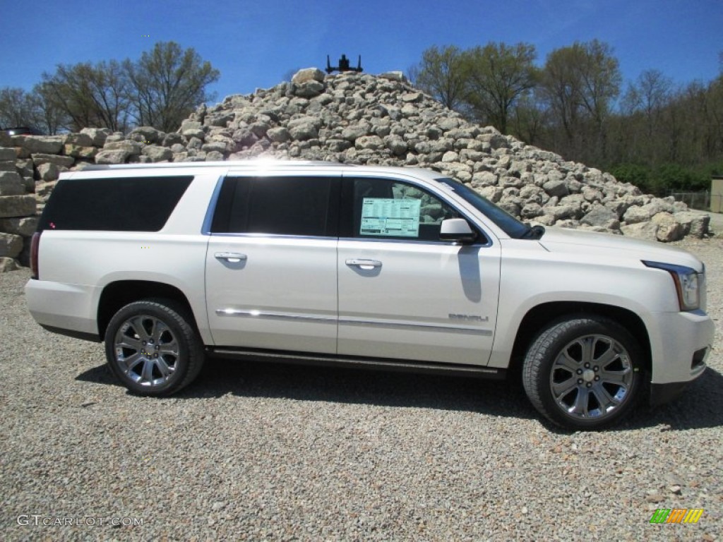 White Diamond Tricoat 2015 GMC Yukon XL Denali 4WD Exterior Photo #92918837