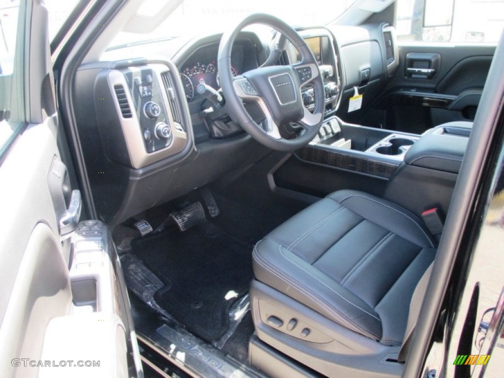Denali Jet Black Interior 2015 GMC Sierra 3500HD Denali Crew Cab 4x4 Dual Rear Wheel Photo #92919343