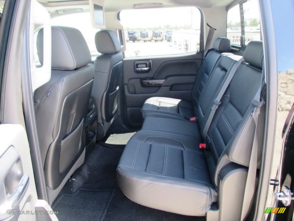 Denali Jet Black Interior 2015 GMC Sierra 3500HD Denali Crew Cab 4x4 Dual Rear Wheel Photo #92919871