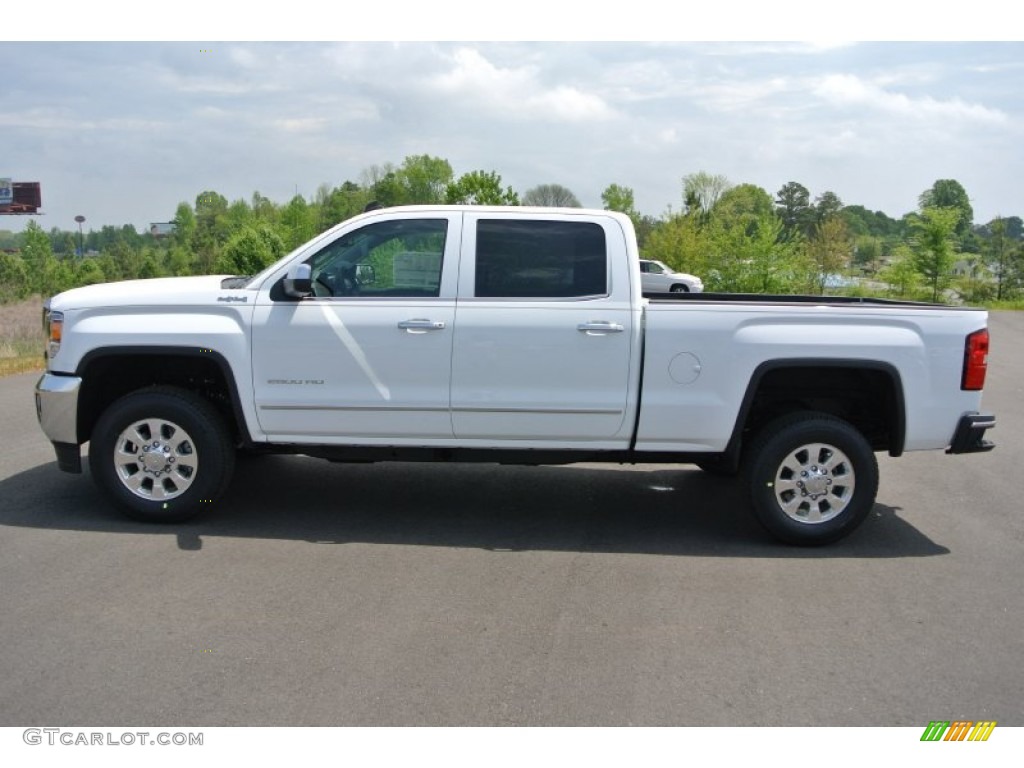 Summit White 2015 GMC Sierra 2500HD SLT Crew Cab 4x4 Exterior Photo #92920414