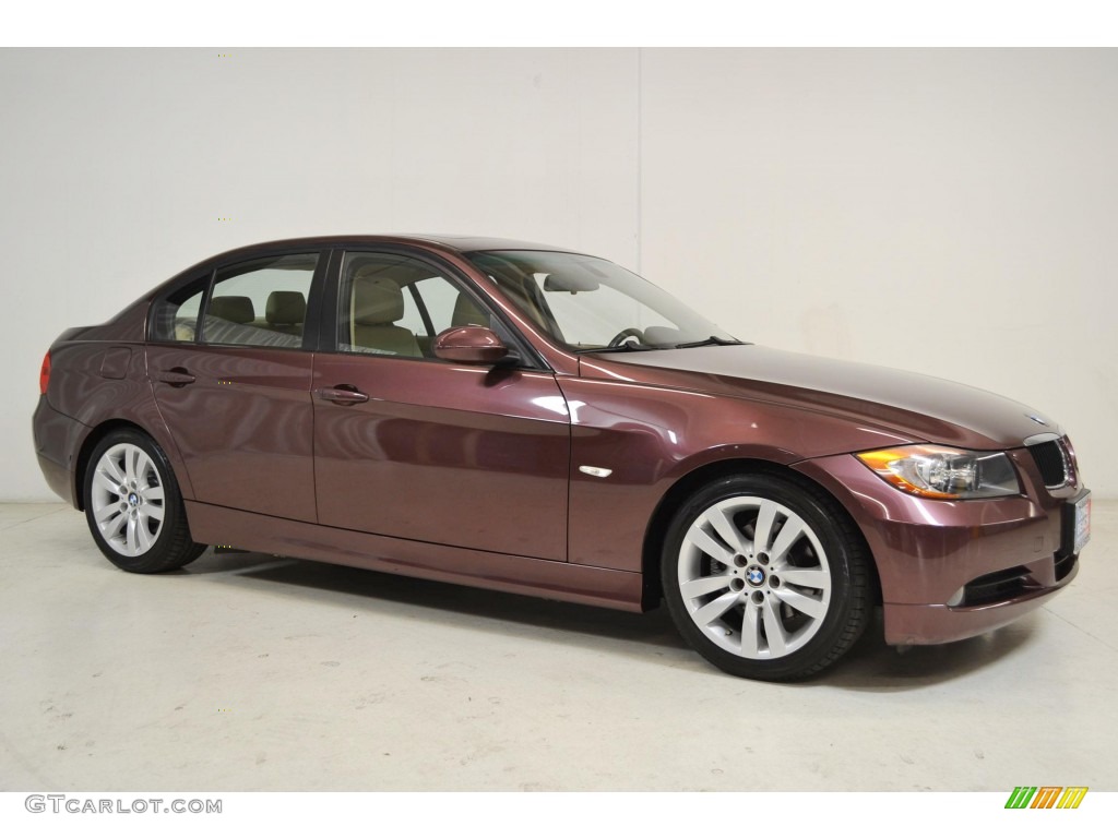 2006 3 Series 325i Sedan - Barrique Red Metallic / Beige photo #2