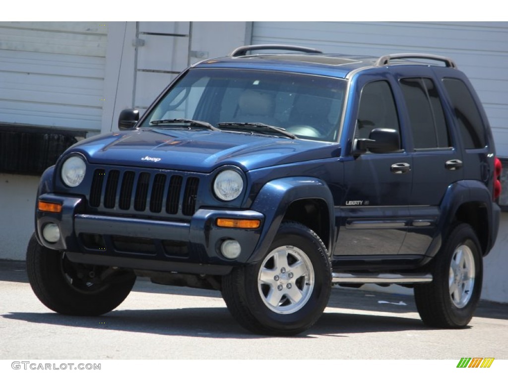 Patriot Blue Pearlcoat 2002 Jeep Liberty Limited 4x4 Exterior Photo #92923411