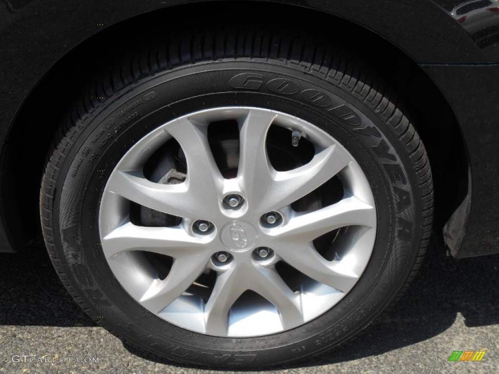 2009 Elantra Touring - Black Pearl / Black photo #3