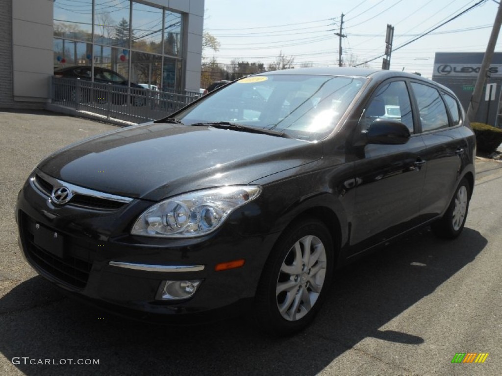 2009 Elantra Touring - Black Pearl / Black photo #7