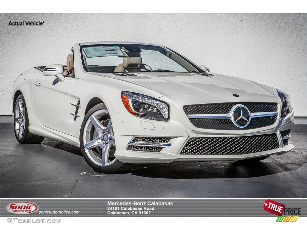 2014 SL 550 Roadster - Diamond White Metallic / Beige/Brown photo #1