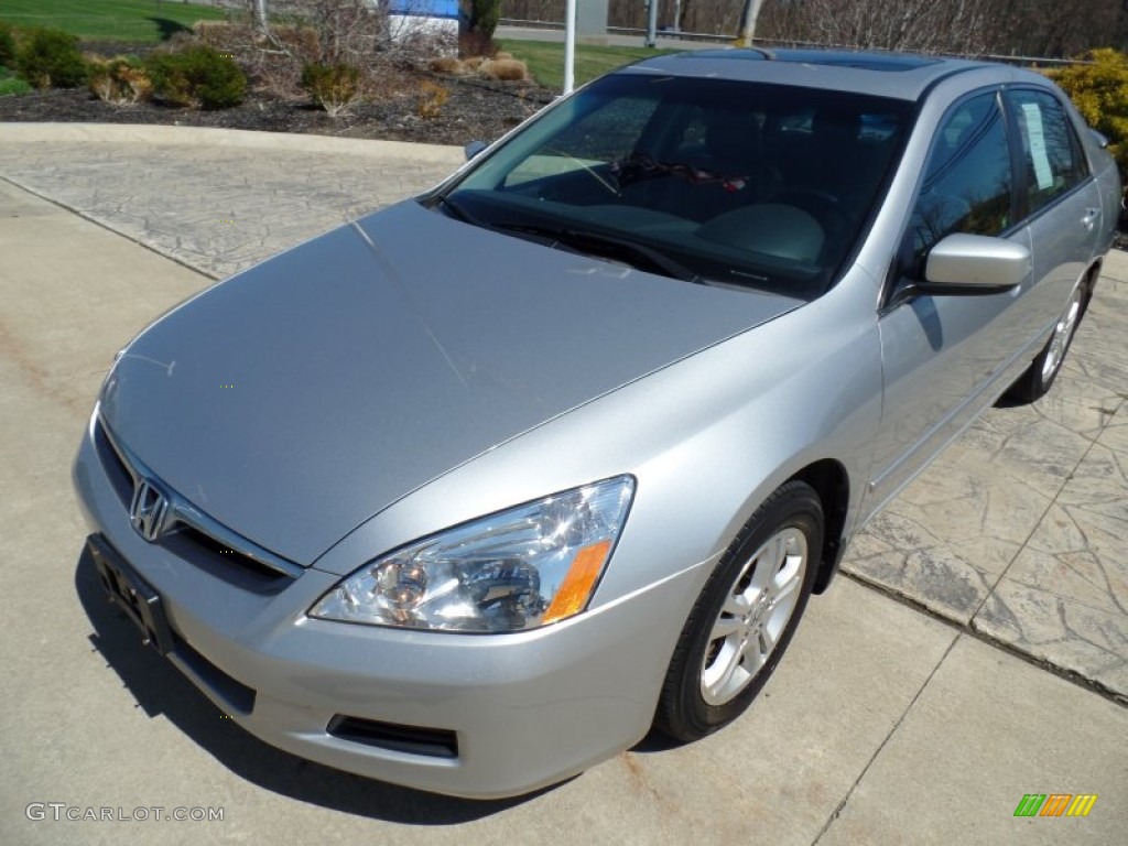 2007 Accord EX-L Sedan - Alabaster Silver Metallic / Gray photo #1