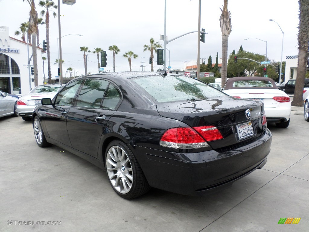 2007 7 Series 760Li Sedan - Jet Black / Cream Beige photo #4