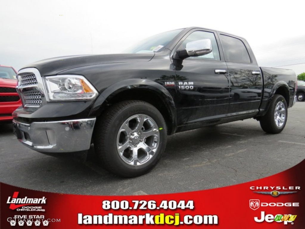 2014 1500 Laramie Crew Cab - Black / Black photo #1