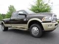 2014 Black Gold Pearl Ram 3500 Laramie Longhorn Crew Cab 4x4 Dually  photo #4