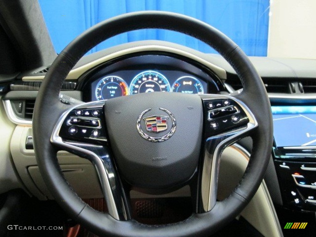 2014 Cadillac XTS Vsport Platinum AWD Platinum Jet Black/Light Wheat Opus Full Leather Steering Wheel Photo #92942885