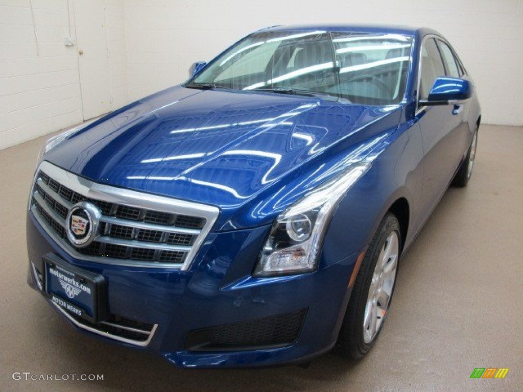 2014 ATS 2.0L Turbo AWD - Opulent Blue Metallic / Light Platinum/Jet Black photo #3