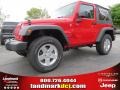 2014 Flame Red Jeep Wrangler Sport 4x4  photo #1