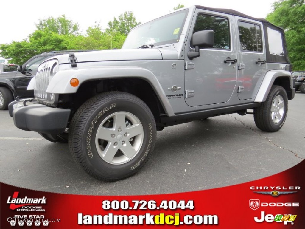 2014 Wrangler Unlimited Oscar Mike Freedom Edition 4x4 - Billet Silver Metallic / Freedom Edition Black/Silver photo #1