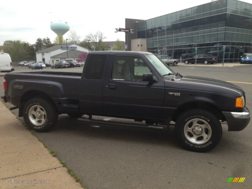 2001 Ranger XLT SuperCab 4x4 - Deep Wedgewood Blue Metallic / Medium Prairie Tan photo #2