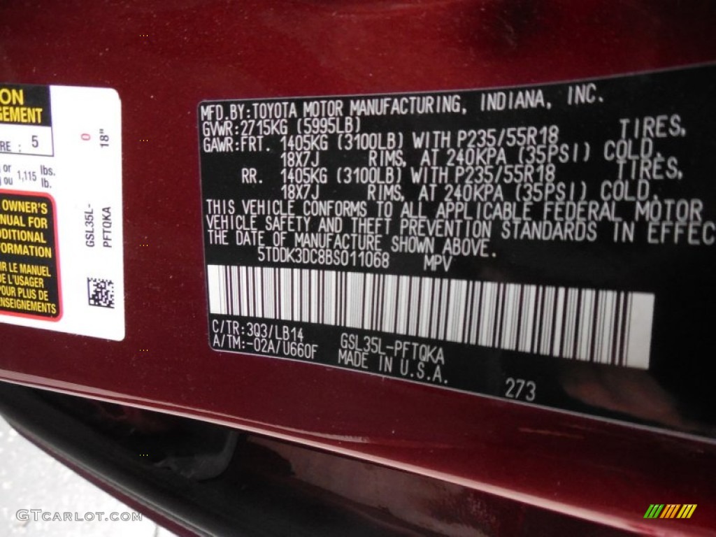 2011 Sienna XLE AWD - Salsa Red Pearl / Light Gray photo #19