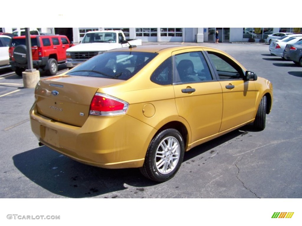 2009 Focus SE Sedan - Amber Gold Metallic / Charcoal Black photo #5