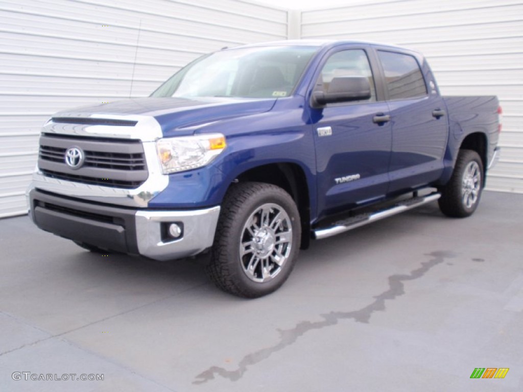 2014 Tundra SR5 Crewmax - Blue Ribbon Metallic / Graphite photo #7