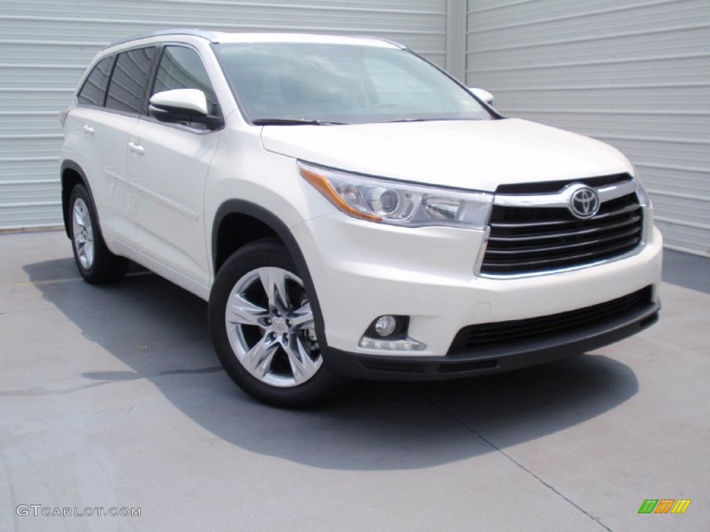 2014 Highlander Limited Platinum AWD - Blizzard White Pearl / Almond photo #1