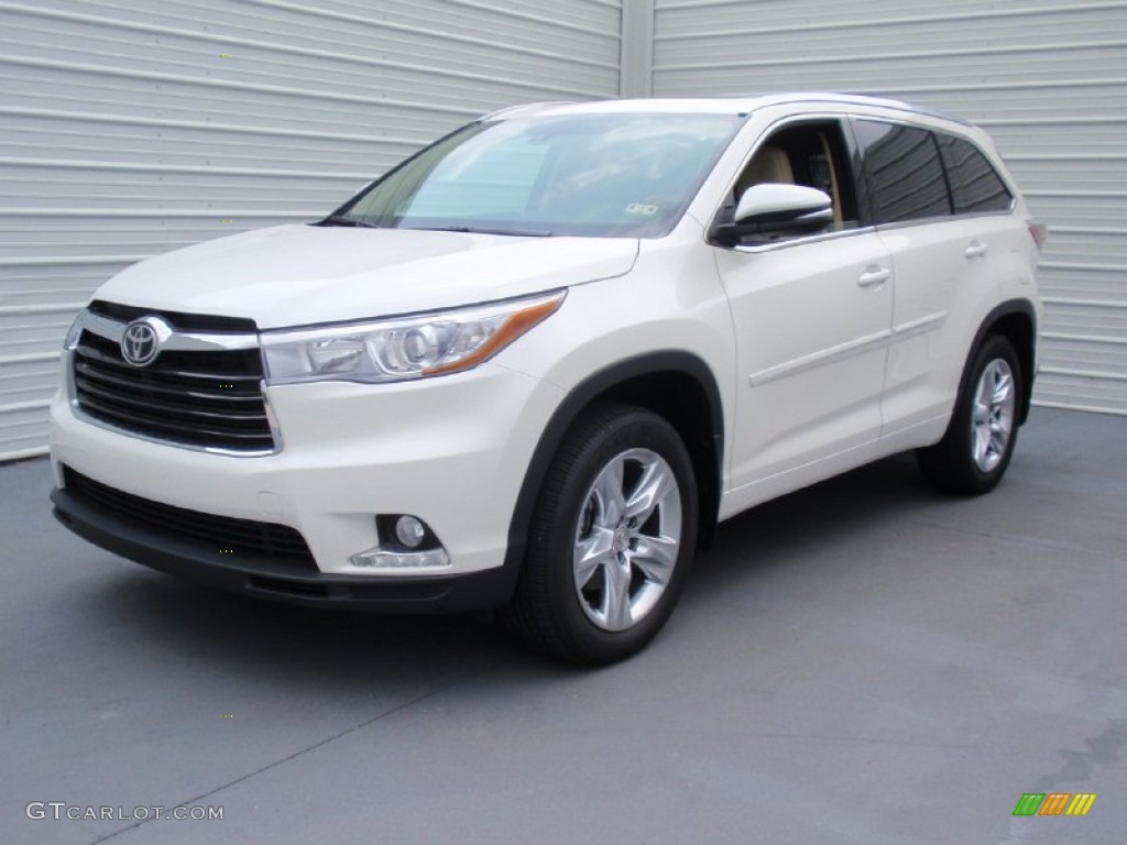 2014 Highlander Limited Platinum AWD - Blizzard White Pearl / Almond photo #8