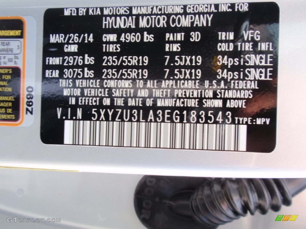 2014 Santa Fe Sport 2.0T FWD - Moonstone Silver / Gray photo #34